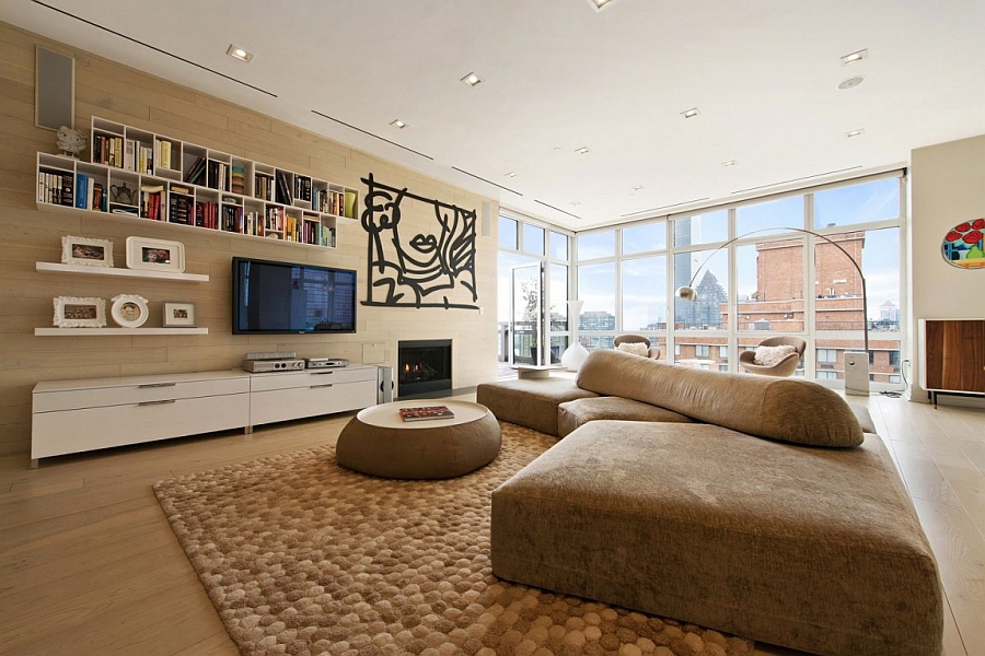 Stylish living room of New York City apartment