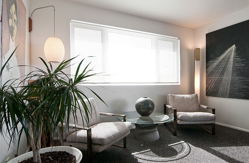 The Platner table steals the show in this cozy room