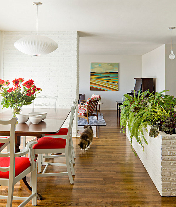 Thriving plants in an indoor planter