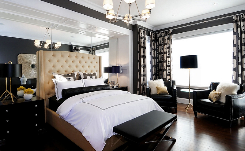 Use of multiple lighting fixtures in the bedroom