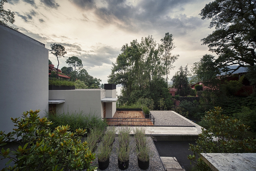 View of the stunning canopy around the Mexican house