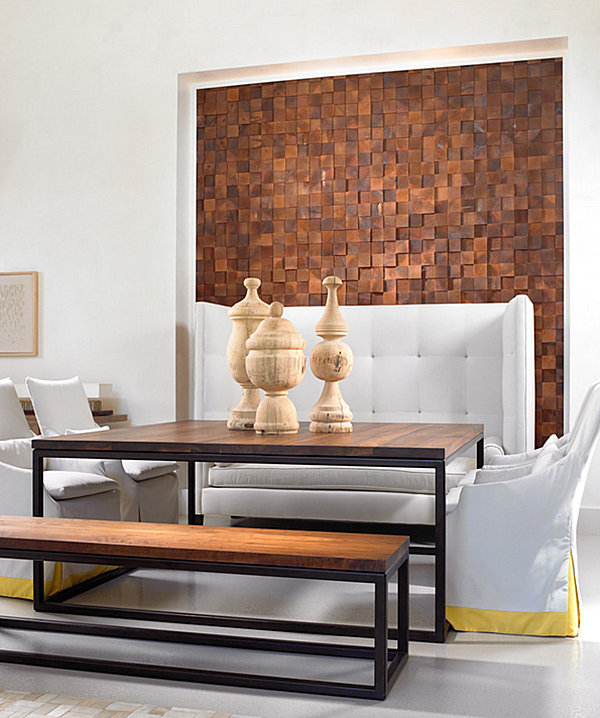 Wall art with wooden squares