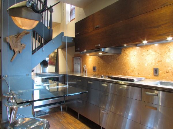 Warm Stainless Steel Kitchen Design