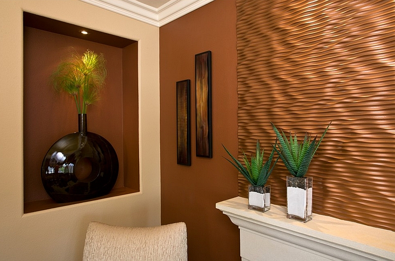 copper color living room