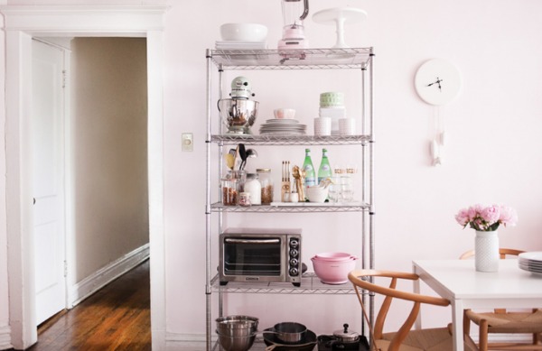 Wire Shelves In The Kitchen  