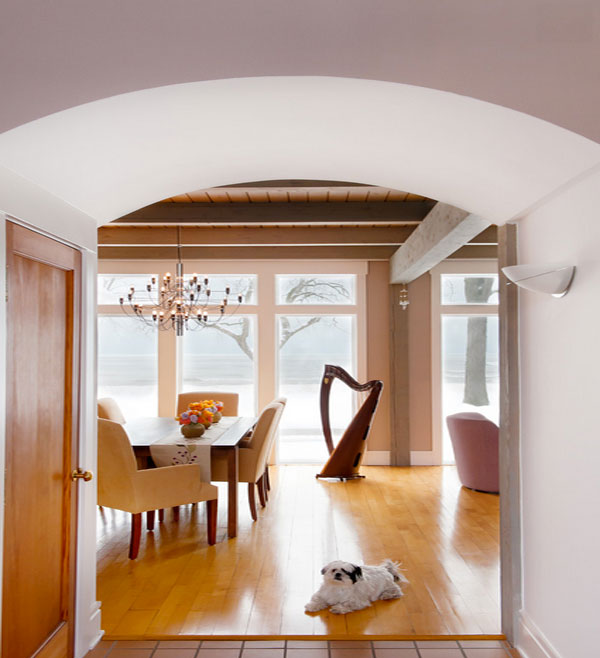 Beautiful harp in living room