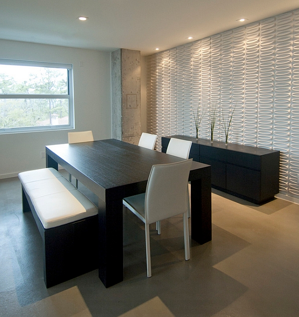 A dining room that seems to embrace the bare minimum!