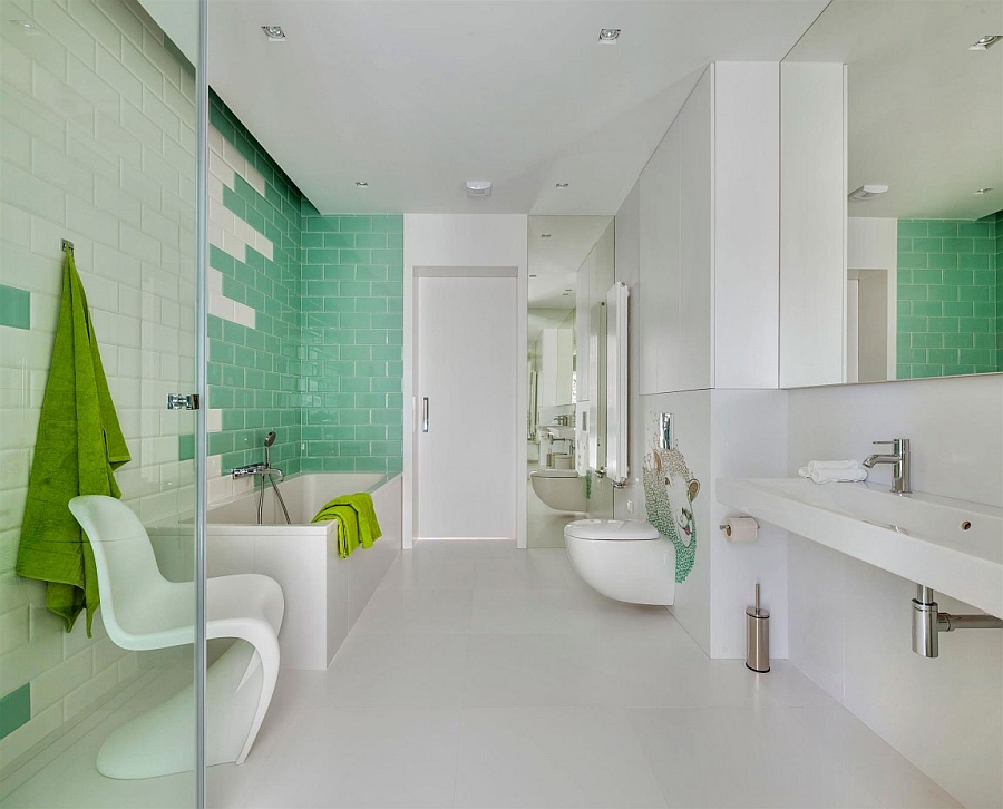 Add rich color to your bathroom with vibrant wall tiles