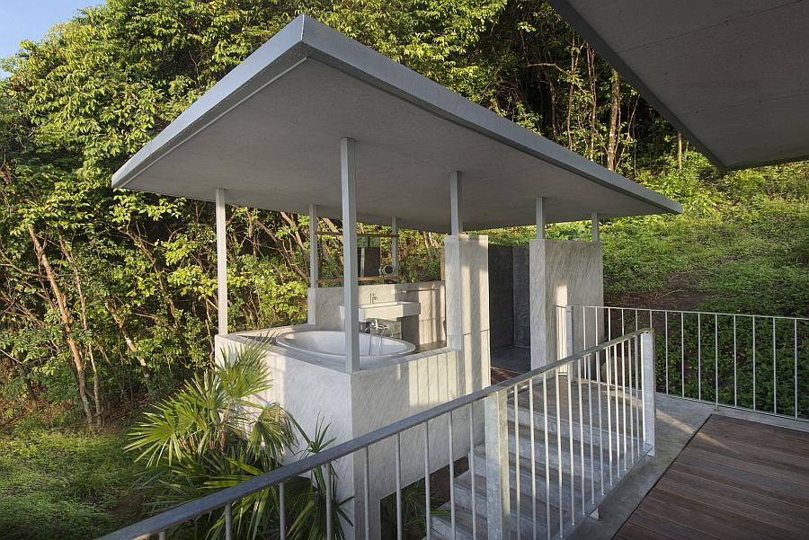 Bathroom with a view of the outdoors