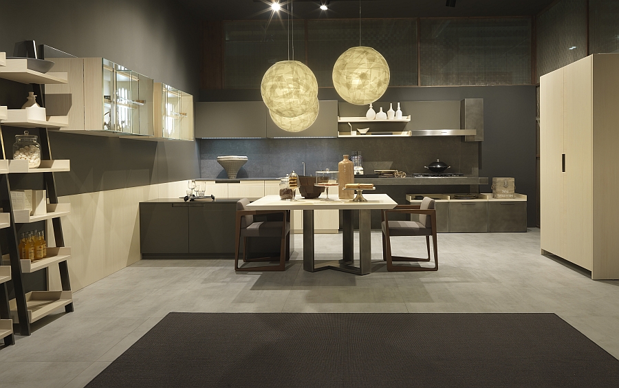 Beautiful and ergonomic urban chic kitchen from Pedini