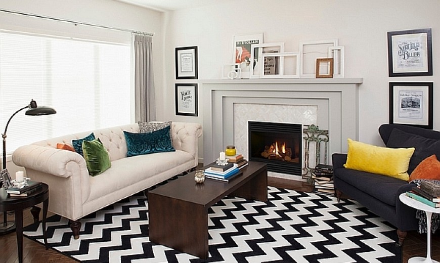 Snazz Up Your Living Room With Smart Chevron Patterns