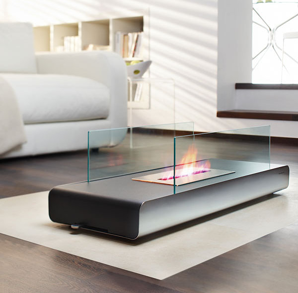 Coffee table fireplace