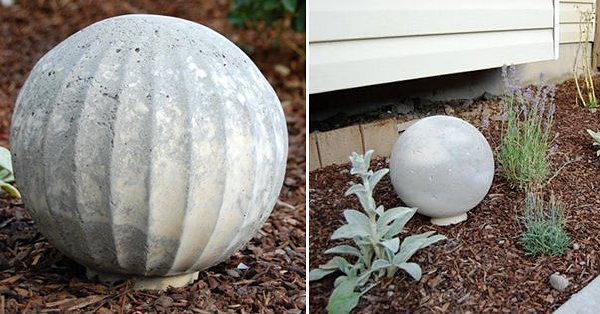 Concrete garden spheres