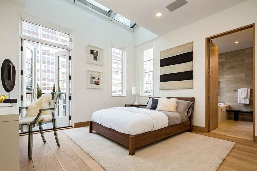 Cozy bedroom with a simple color scheme