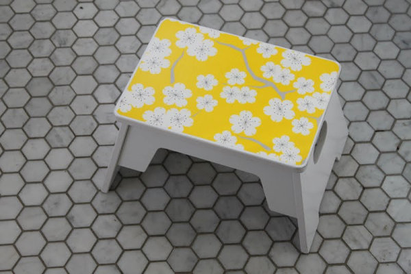 DIY bathroom step stool