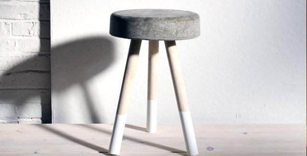 DIY modern concrete stool