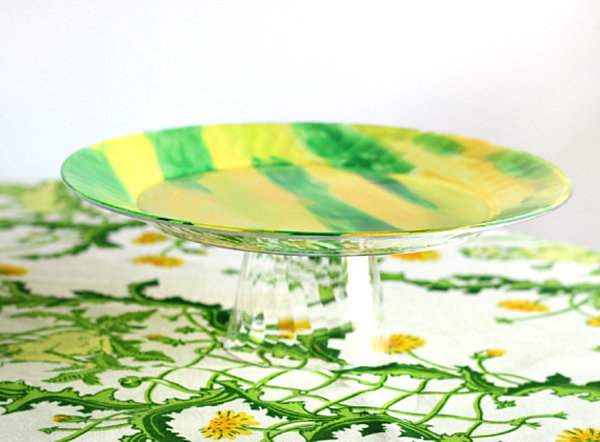 Easy painted cake stand