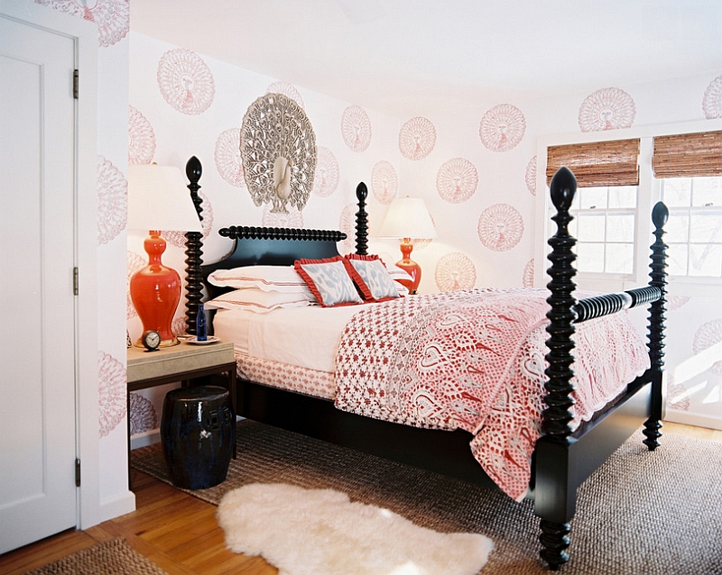 Bold Black And White Bedrooms With Bright Pops Of Color