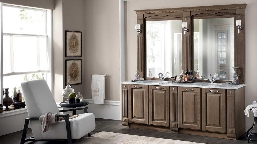 Elegant bathroom with Palette Oak composition