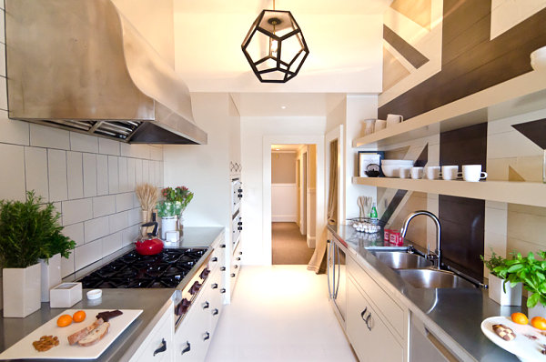 Fabulous modern kitchen with stainless steel countertops