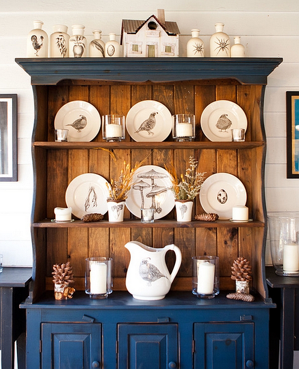 Farmhouse style dining room cabinets