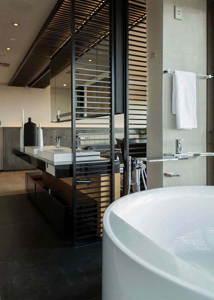 Floating vanity in the bathroom