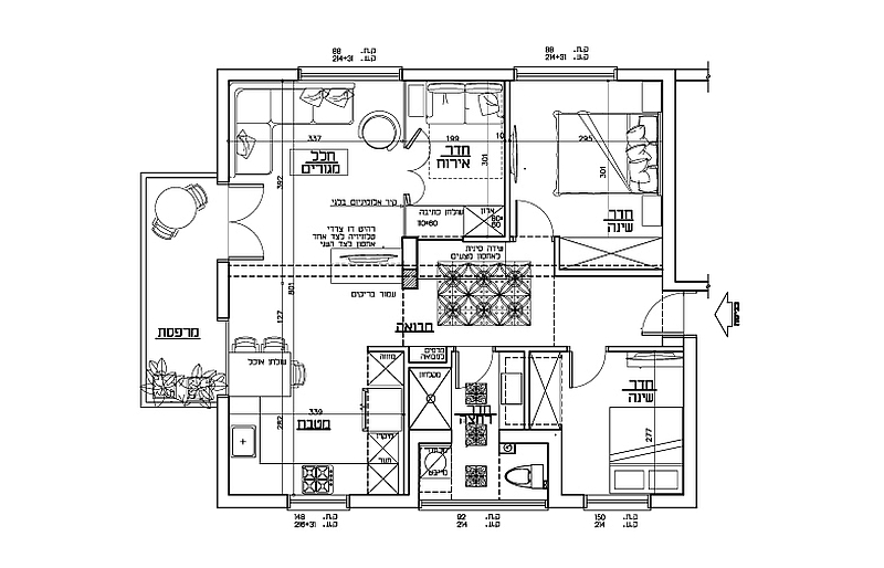 Floor plan of the Tel Aviv Apartment