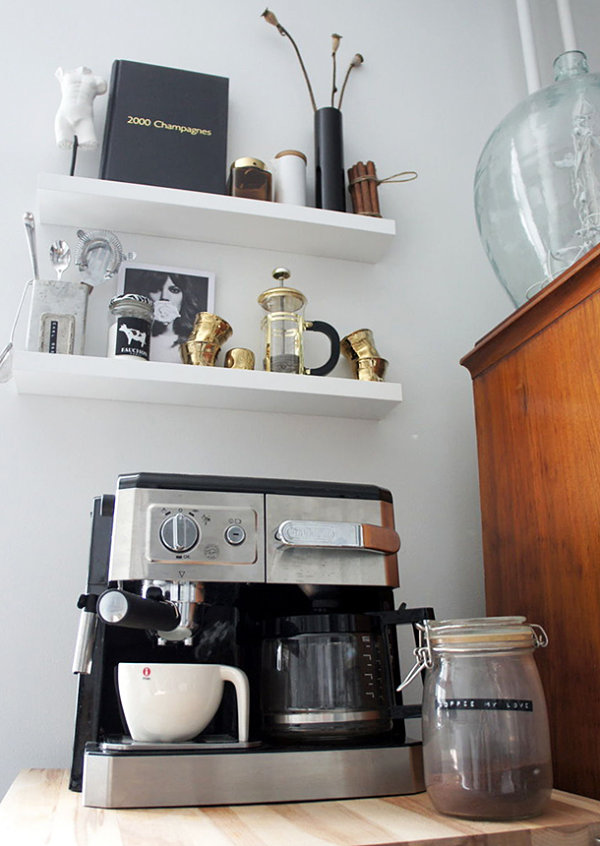 Gold-toned coffee service items