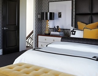 Bold Black And White Bedrooms With Bright Pops of Color