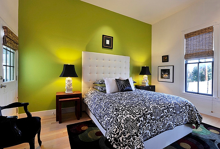 Creatice Green Black White Bedroom Ideas for Simple Design