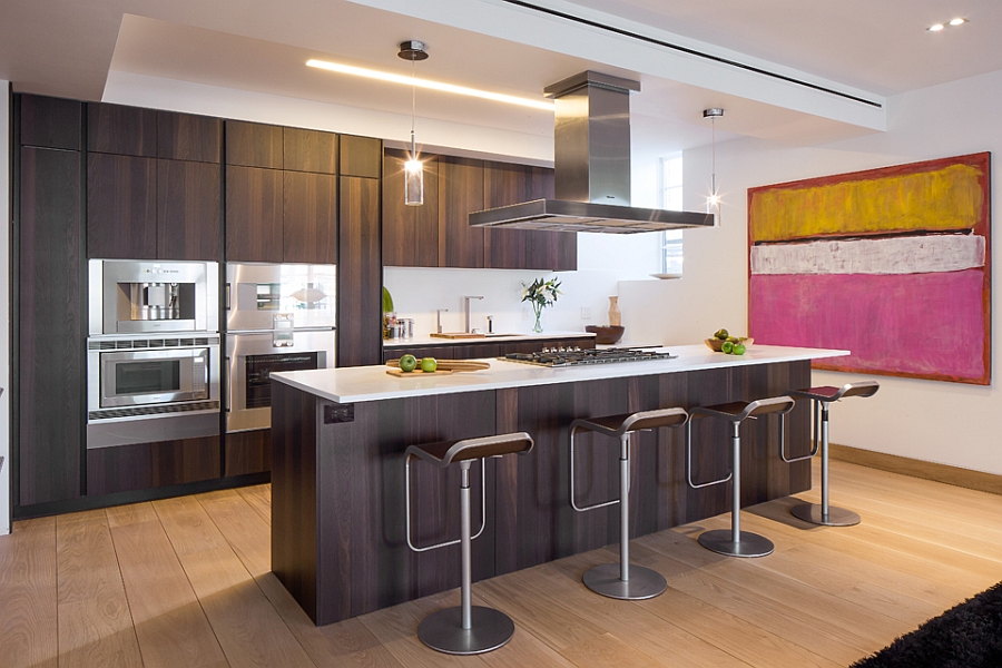 LEM Piston bar stools at the kitchen counter