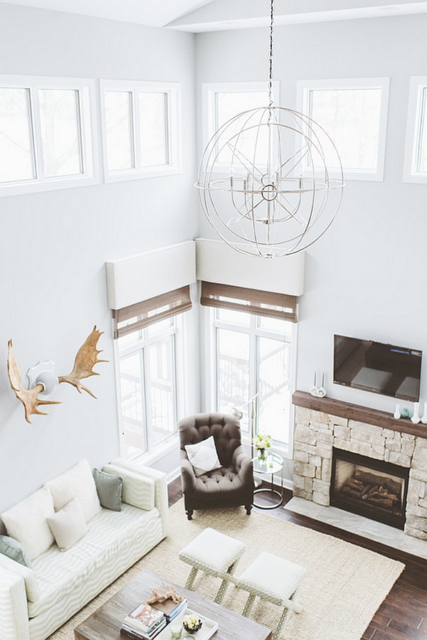 Large pendant for a living room with high ceiling