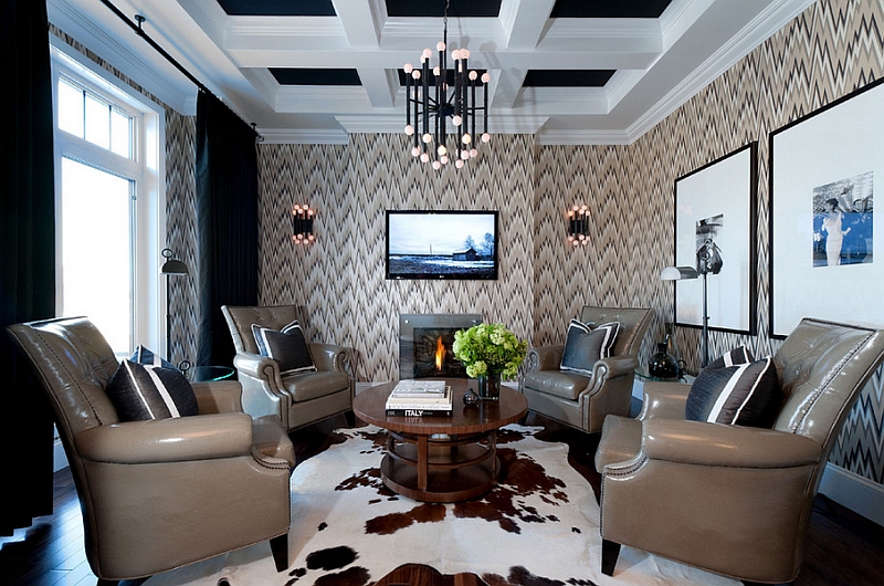 Living room walls that are both fun and posh!