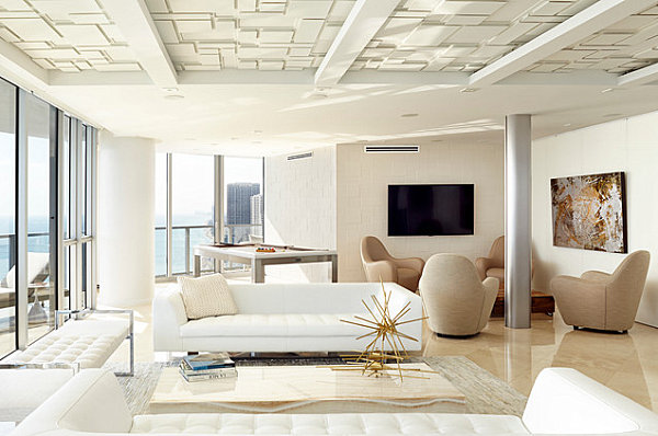 Miami living room with unique flourishes
