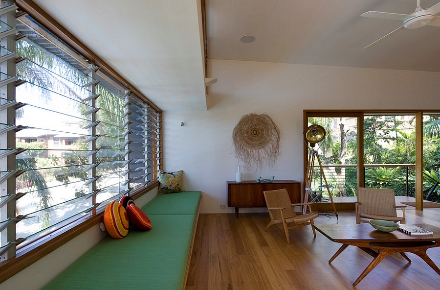 Open living room with plenty of natural ventilation