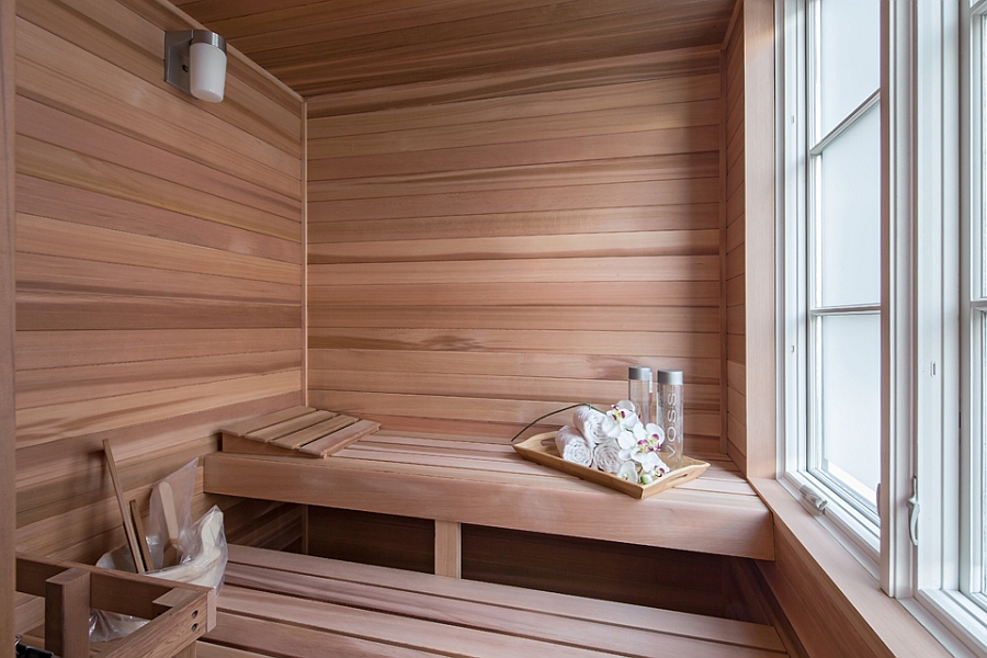 Relaxing home sauna idea