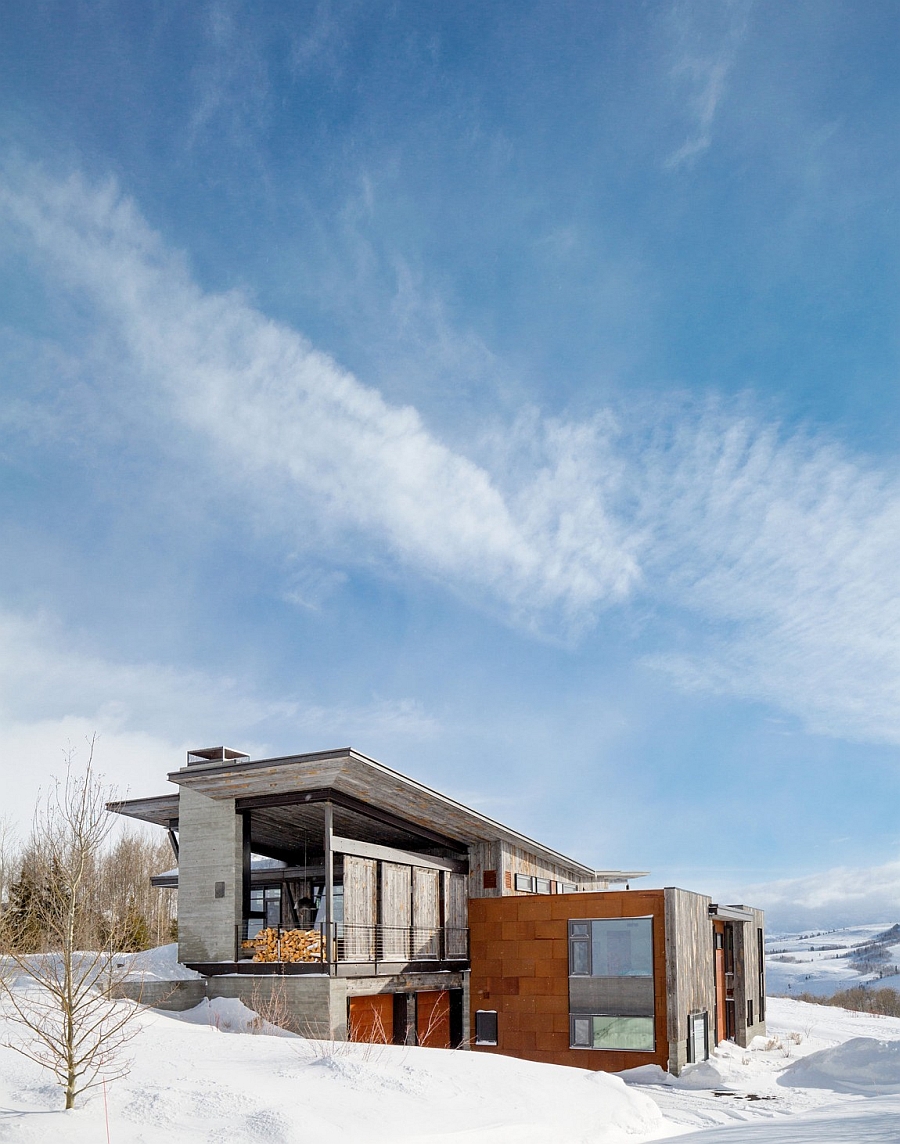 Snow-clad slopes around the Jackson Hole Retreat