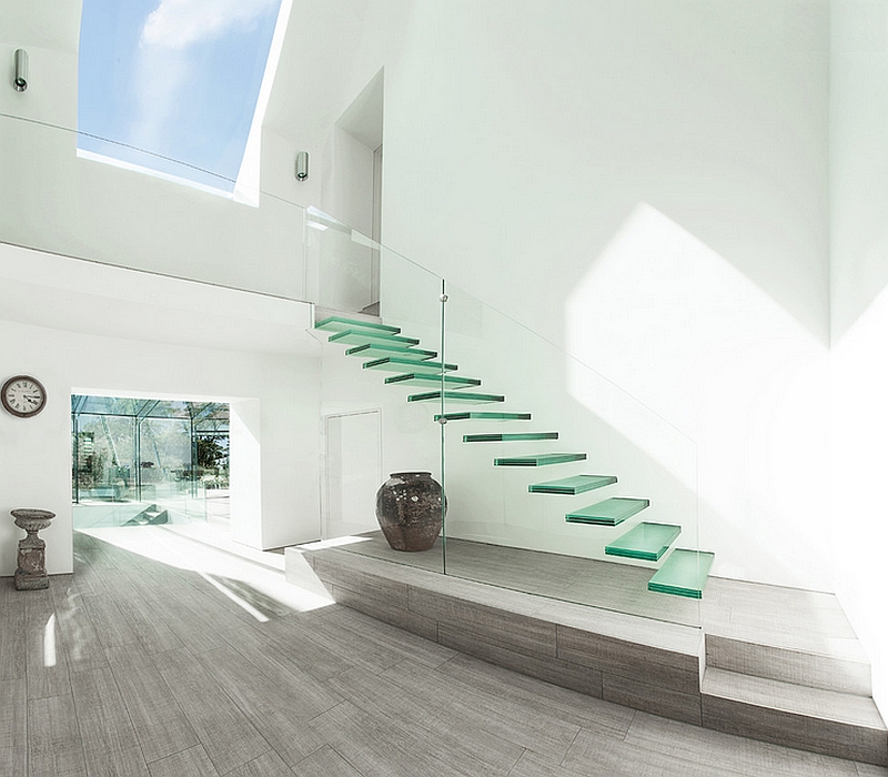 Stunning glass stairway that is not for the faint of heart!