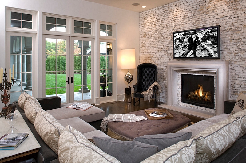 Stylish living room with a hint of Hollywood glam!