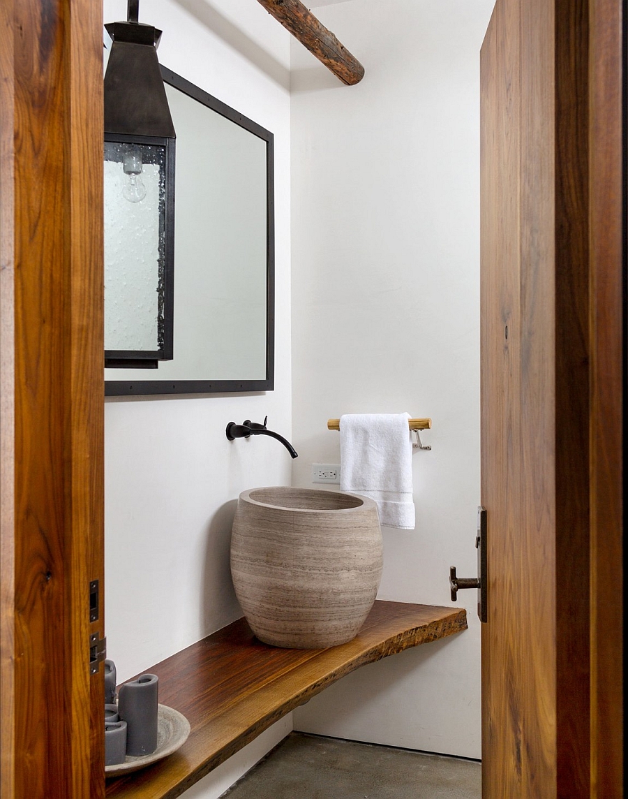 Unique sink and vanity idea for the rustic bathroom