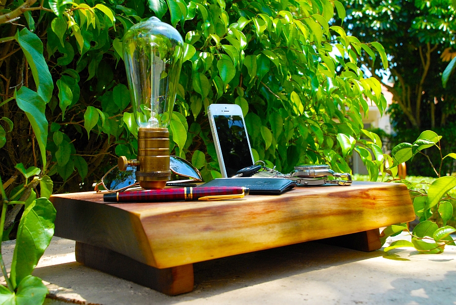 Vintage-style brass socket with Edison Bulb of TimberHarmony