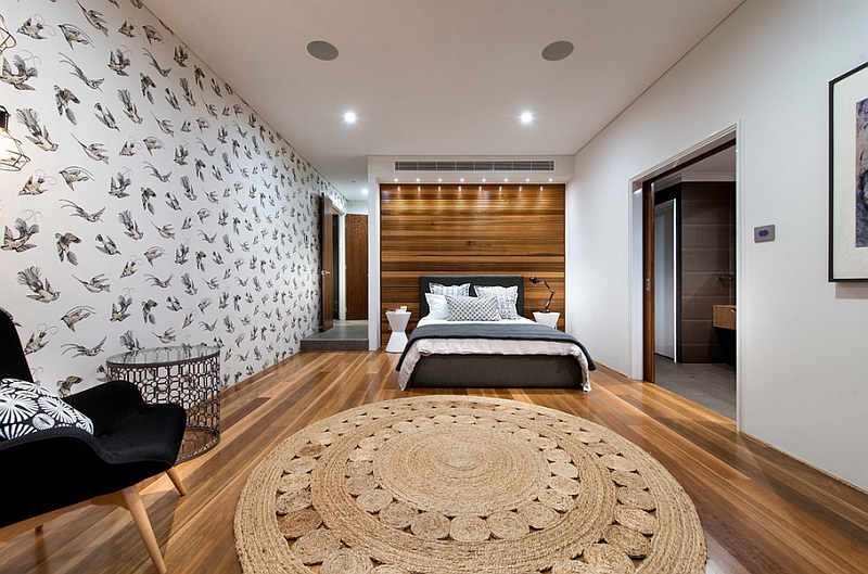 Wallpaper steals the show in this contemporary Perth bedroom