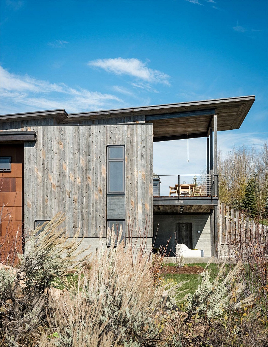 Wood clad exterior of the stylish retreat