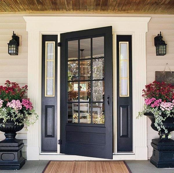 black front door