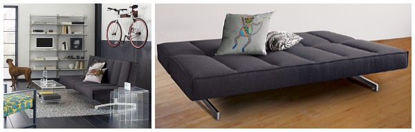 Dark grey sleeper sofa