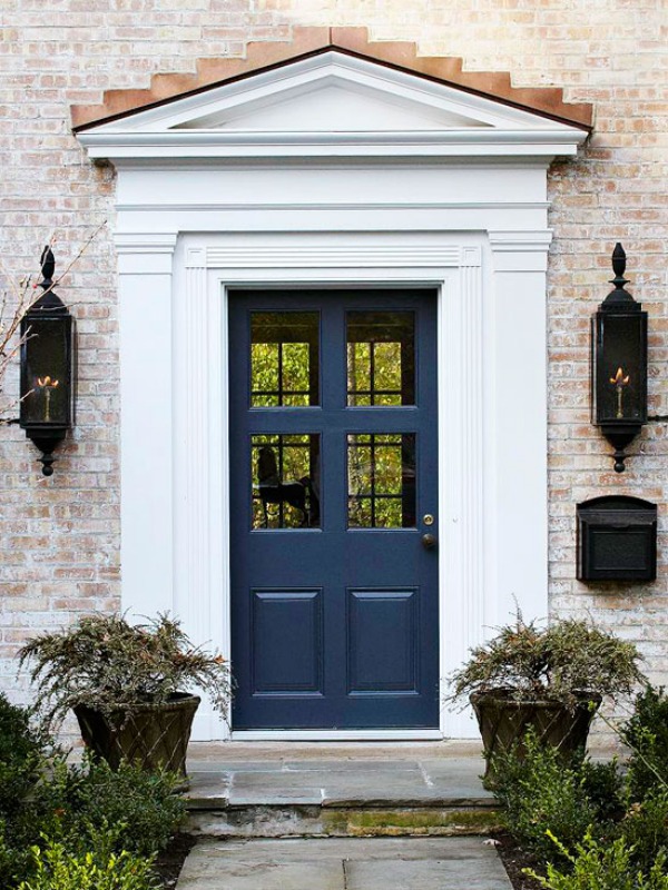 navy blue front door