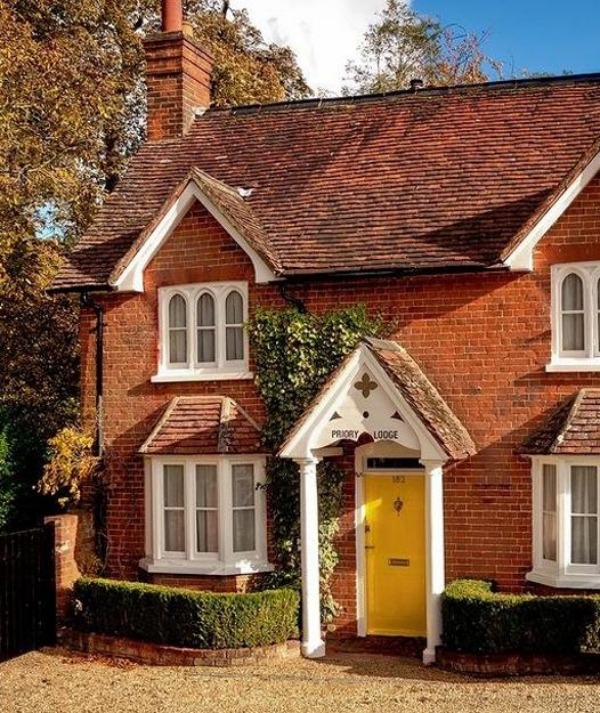 yellow front door