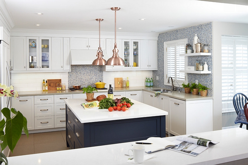 A kitchen that makes smart use of blues!