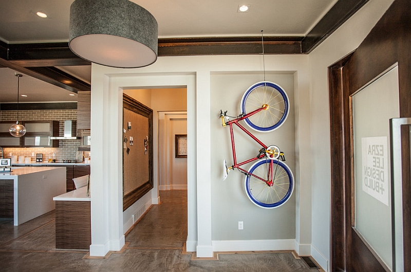 bike storage inside apartment