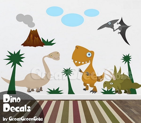 Awesome Dinosaur wall decals for the kids' bedroom and playroom